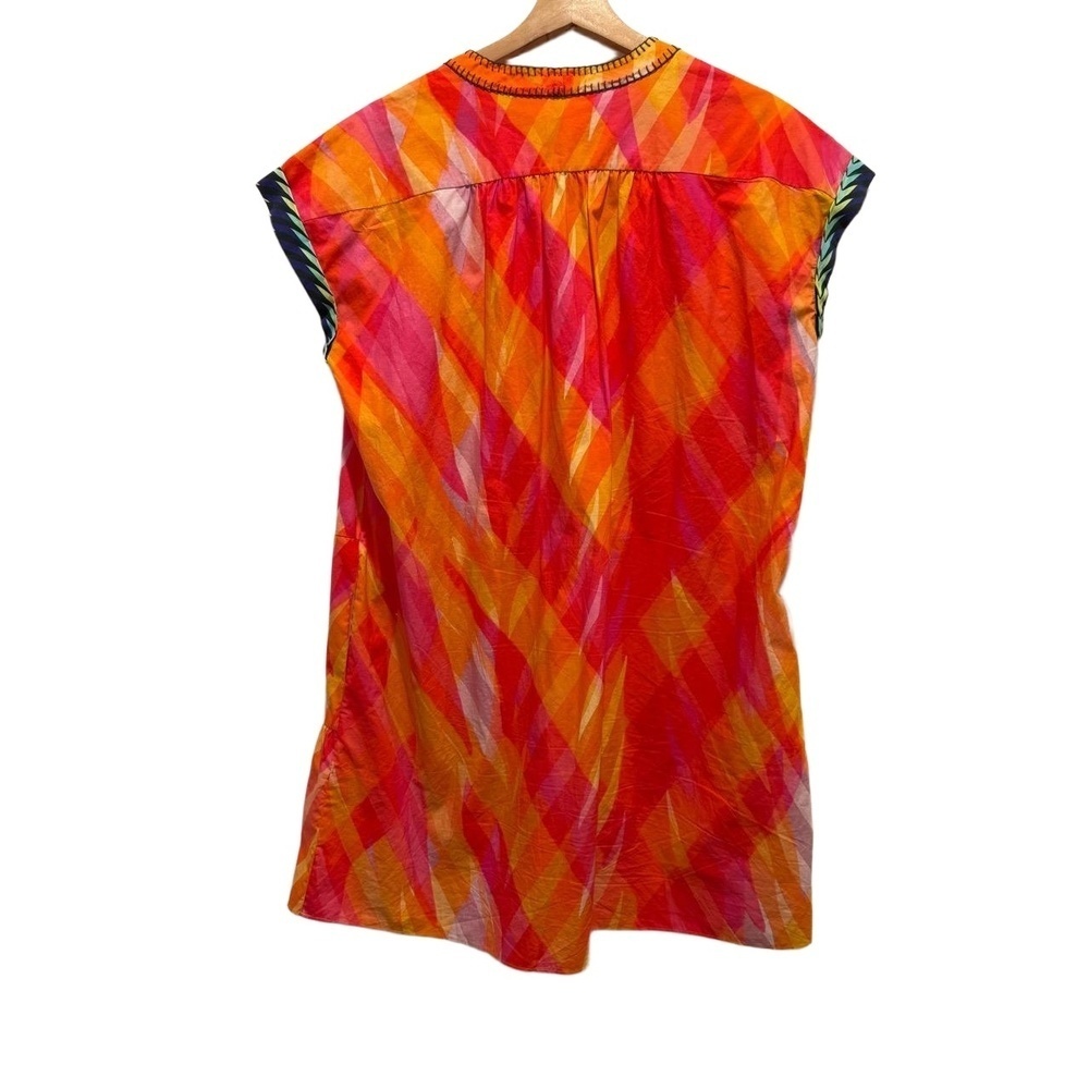 SOLD OUT SALONI Ashley-B Tunic Dress Sunset US 6 Geometric Bohemian Resort EUC - Picture 11 of 12